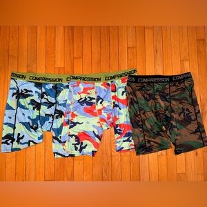 New NWT Men's 3 pack Camouflage Boxer Briefs - Multi-Color Pack 3XL Compression